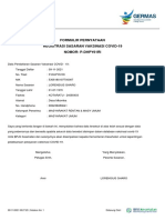 Formulir Pernyataan Registrasi Sasaran Vaksinasi Covid-19 Nomor: P-Dhpy61Ri