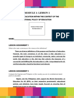 Module 1 ASSIGNMENT Lesson 1 - Prep of Curriculum