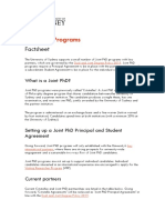 Joint PHD Programs - Factsheet