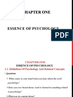 Chapter - 1. Essence of Psychology
