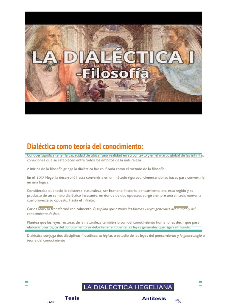 La Dialéctica Pdf Esencia Dialéctico