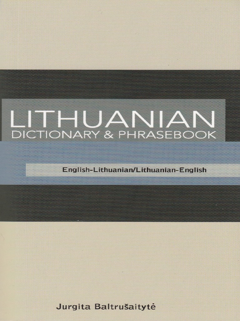 LithuanianEnglish EnglishLithuanian Dictionary & Phrasebook (PDFDrive) PDF
