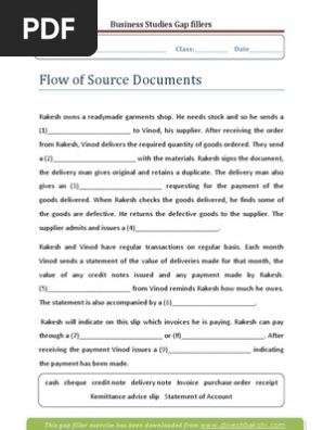 Flow of Source Documents