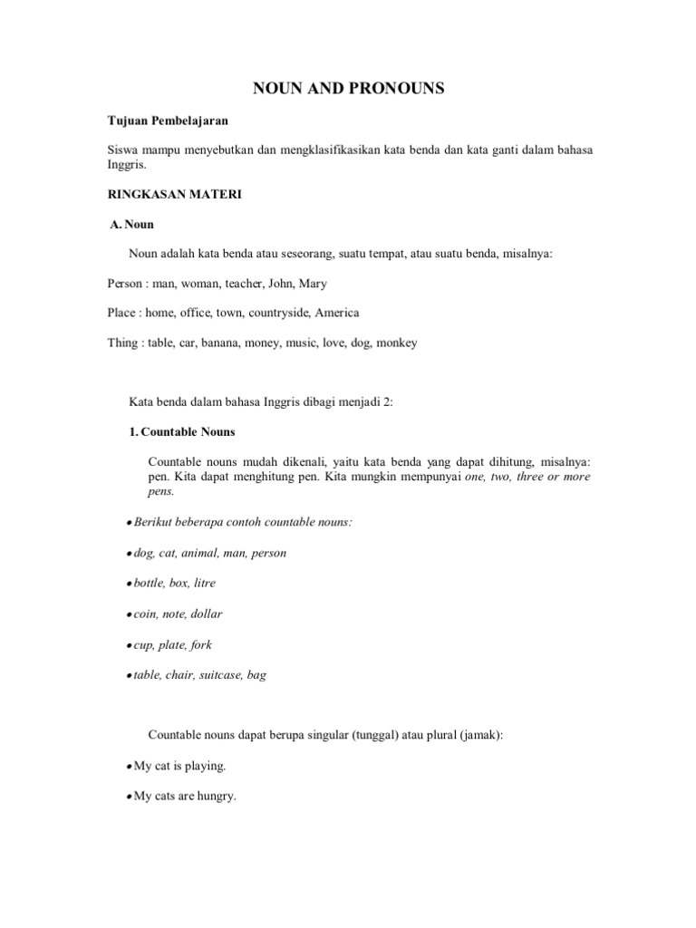 Noun and Pronouns