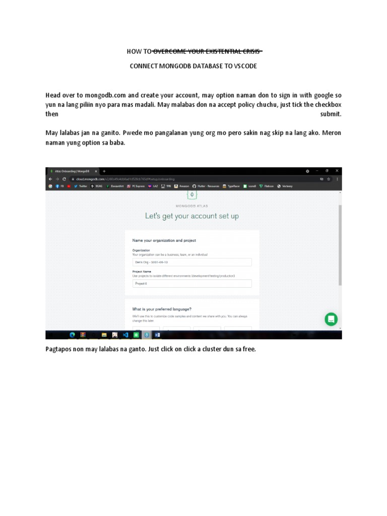 How To Connect Mongodb Sa Vscode | PDF