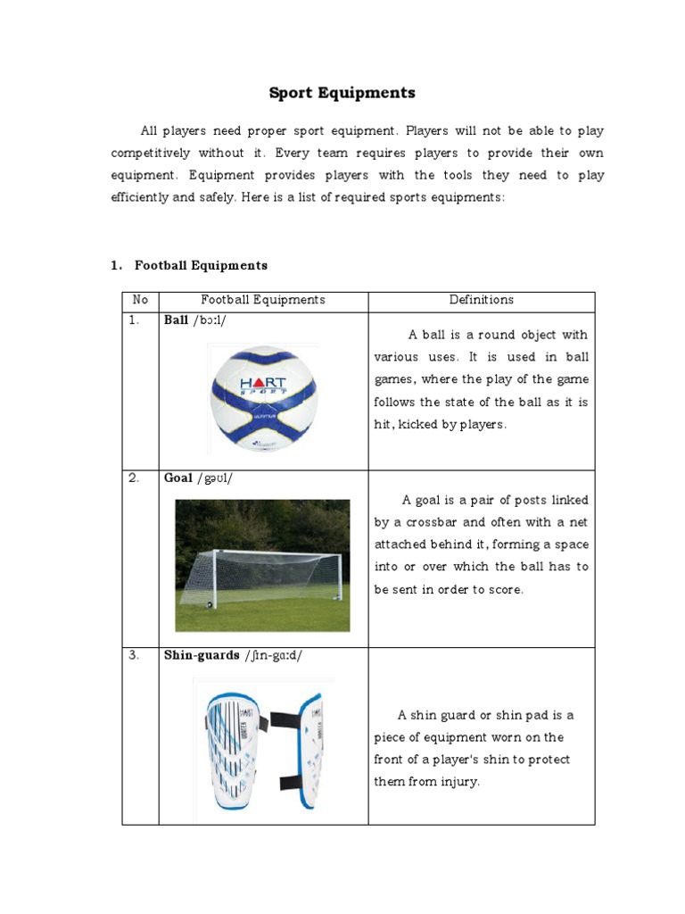 Sport Equipments PDF Track And Field Entertainment