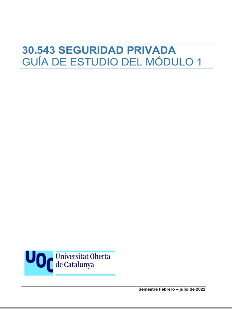 Guía de Estudio: Seguridad Privada Módulo 1 | PDF | Valores | Capitalismo