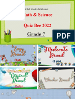 Quiz Bee Grade 7