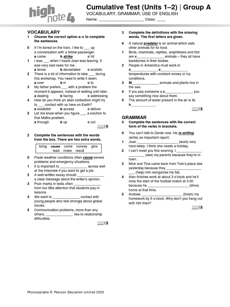 high-note-4-cumulative-tests-pdf-english-language-teachers