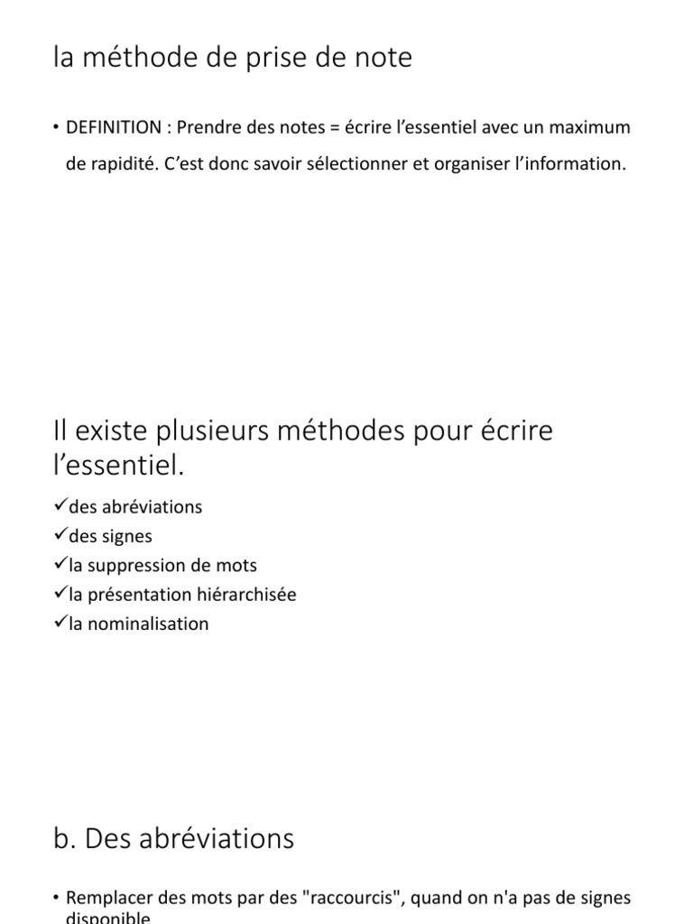 Méthodes Efficaces de Prise de Notes | PDF | Communication humaine ...