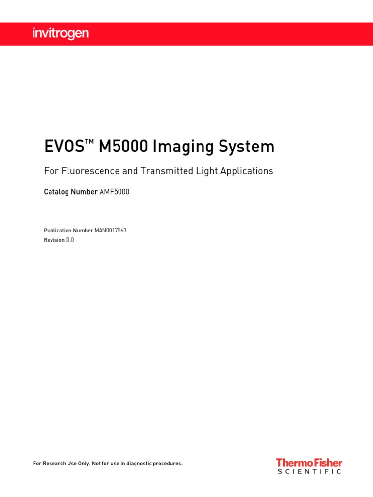 Man0017563 Evos m5000 Imaging System Ug | PDF | Image Resolution | Pixel