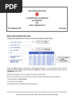 2007 Chem Promo P1 (MCQ)