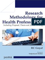 RC Goyal - Research Methodology for Health Professionals_ Including Proposal, Thesis and Article Writing-Jaypee Brothers Medical Publishers (2013)