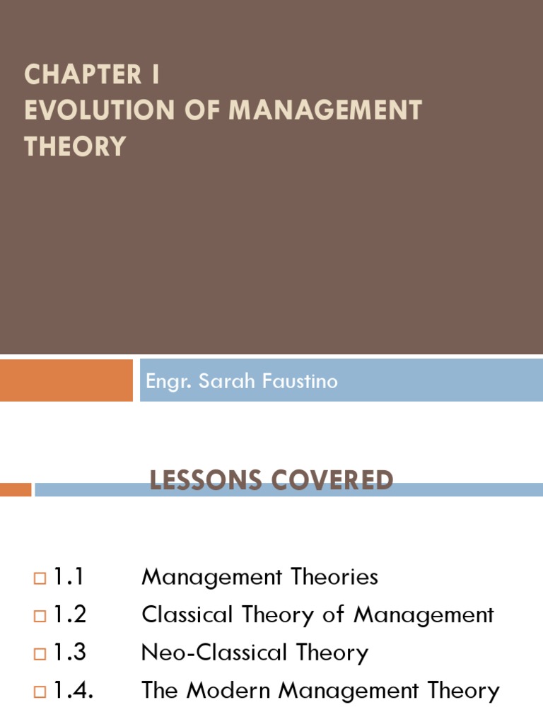 Evolution of Management Theories | PDF | System | Theory