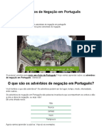 Advérbios Negação Português