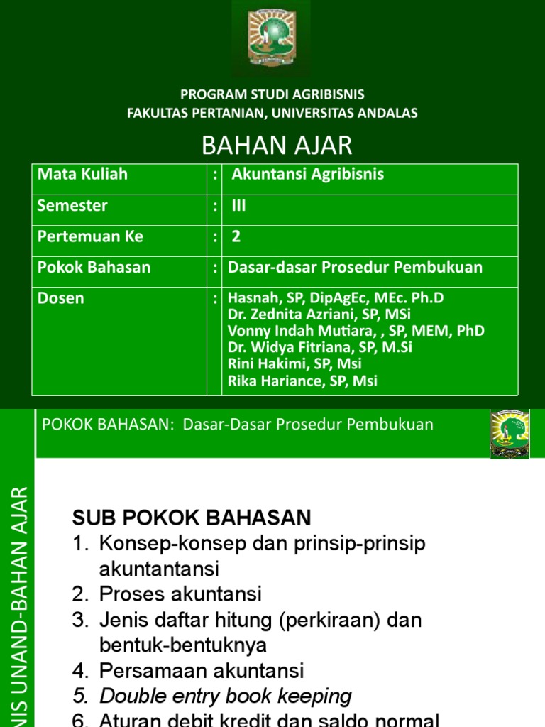 Pertemuan 2. Dasar-Dasar Prosedur Pembukuan | PDF