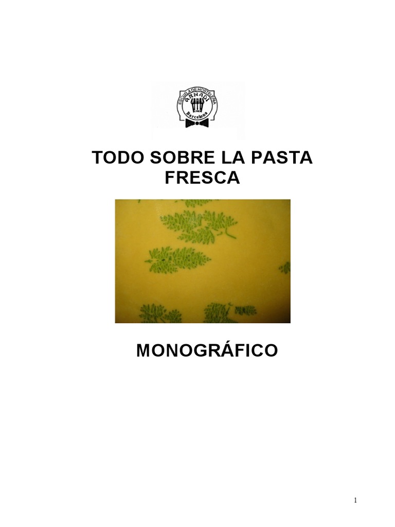 Cocina Monografico Pasta Cocina PDF Pasta Salsa