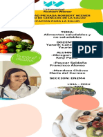 Infografía de Datos de Alimentos Saludables y No Saludables
