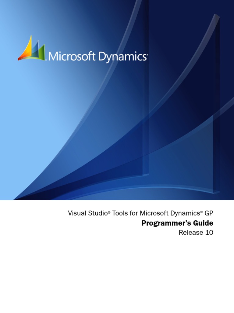 Microsoft GP 10 (VSTDGPProgrammersGuide) | PDF | Microsoft Visual ...