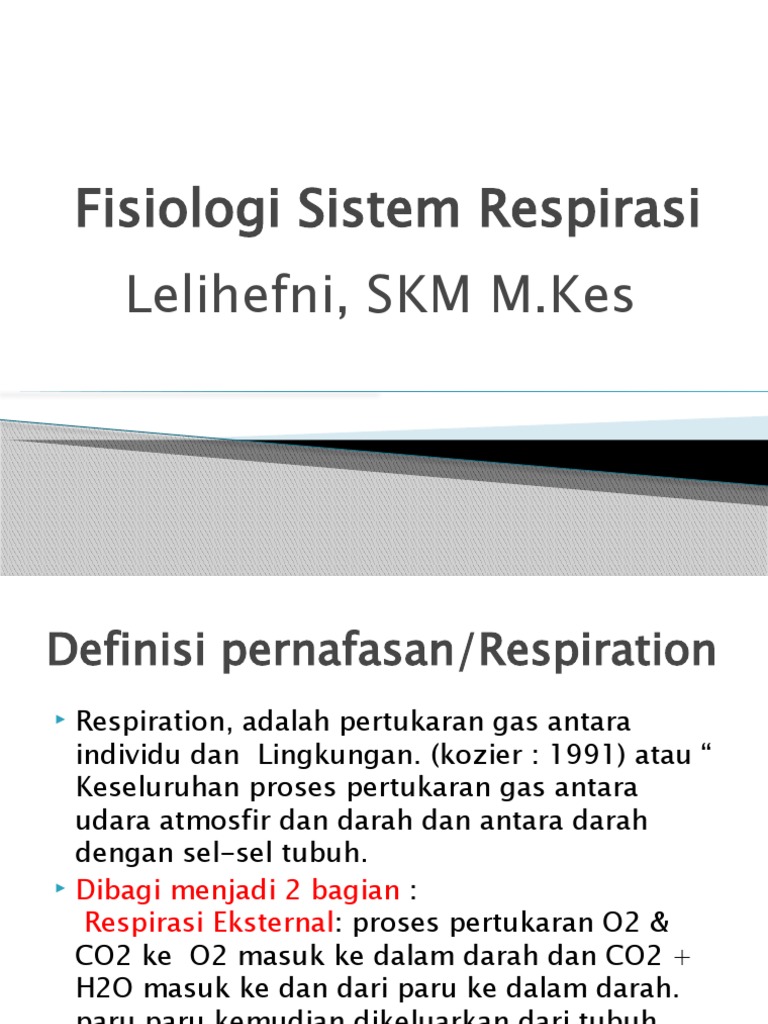 Fisiologi Sistem Respirasi | PDF