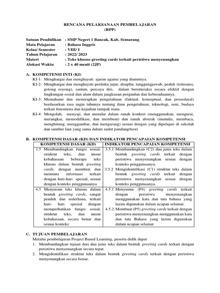Contoh perangkat pembelajaran pdf