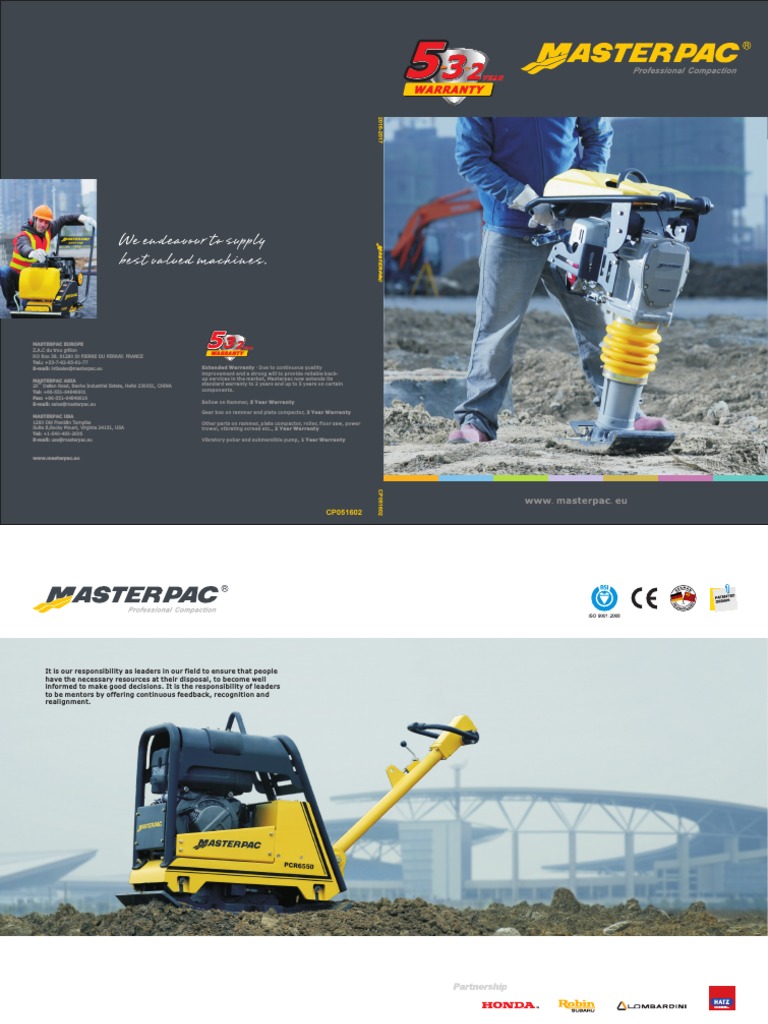 Masterpac Warranty and Product Overview | PDF | Engines | Electric Motor