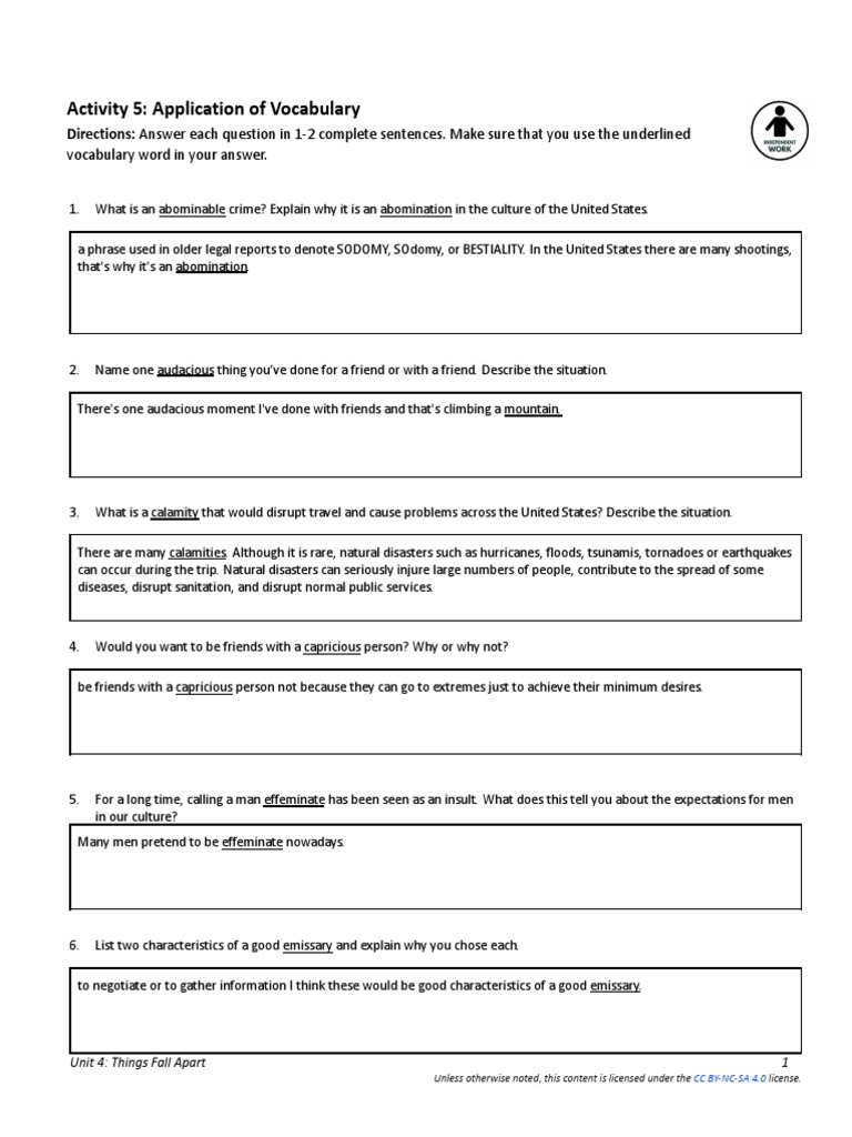 VOCABULARY APPLICATION MEANING intelligence overview