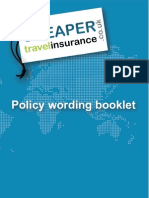 Policy Wording Booklet: Travel