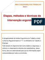 Etapas da intervenção ergonômica