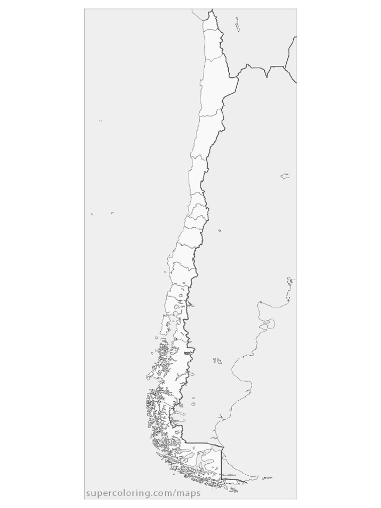 Chile Map Coloring Page | PDF