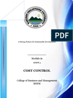 Module 1 in Cost Control