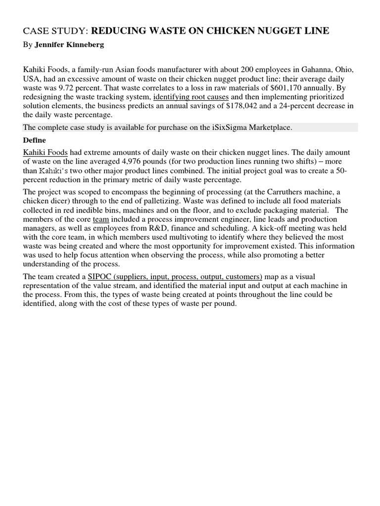 Reducing Waste Examples