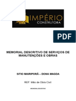 MEMORIAL DESCRITIVO - SITIO MAIRIPORÃ