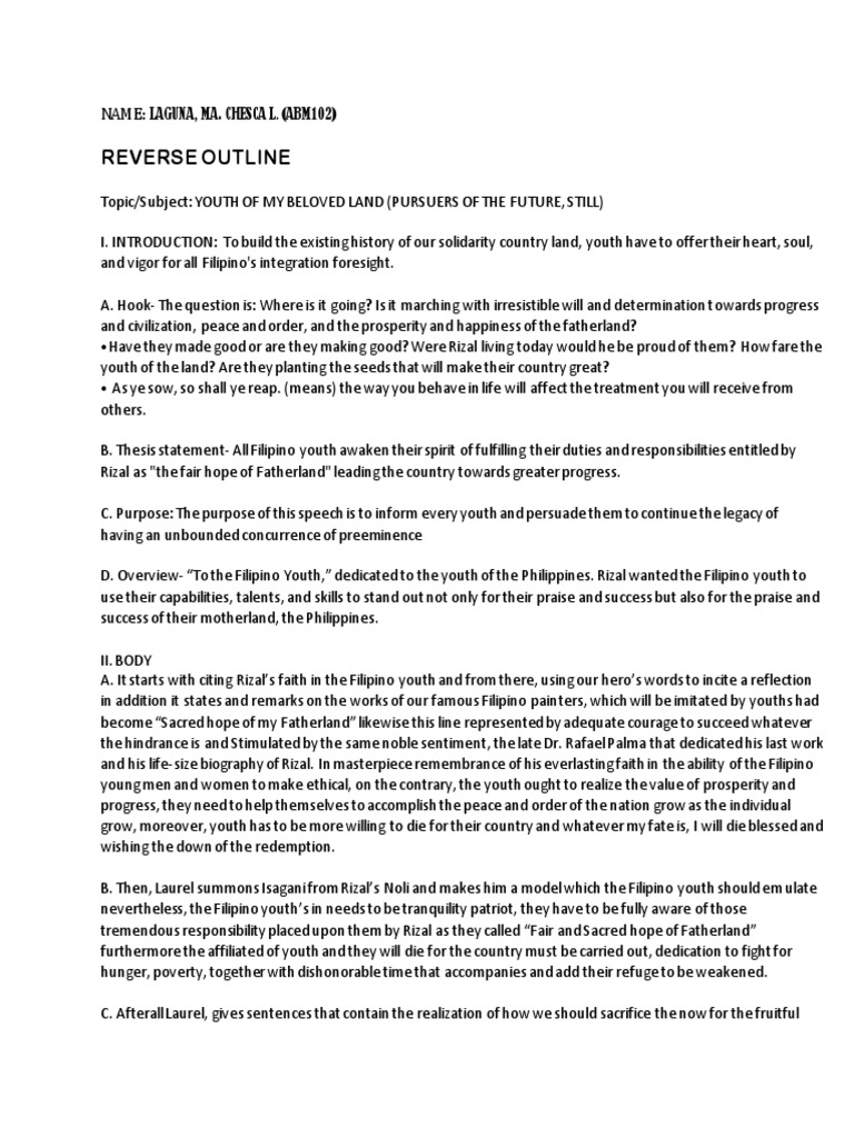 Reverse Outline | PDF