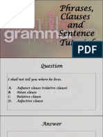 New Unit4 Phrases - Clauses Sentence Tutorial