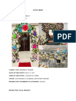 Flower Party Event Brief