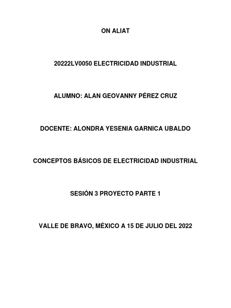 Conceptos Basicos de La Electricidad Industrial | PDF | Electricidad