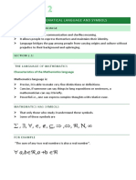 Mathematical Language and Symbols: The Language of Mathematics