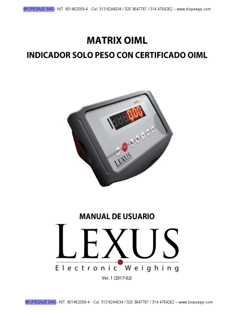 Manual Matrix Oiml | PDF | Negocios | Cocina, comidas y vino