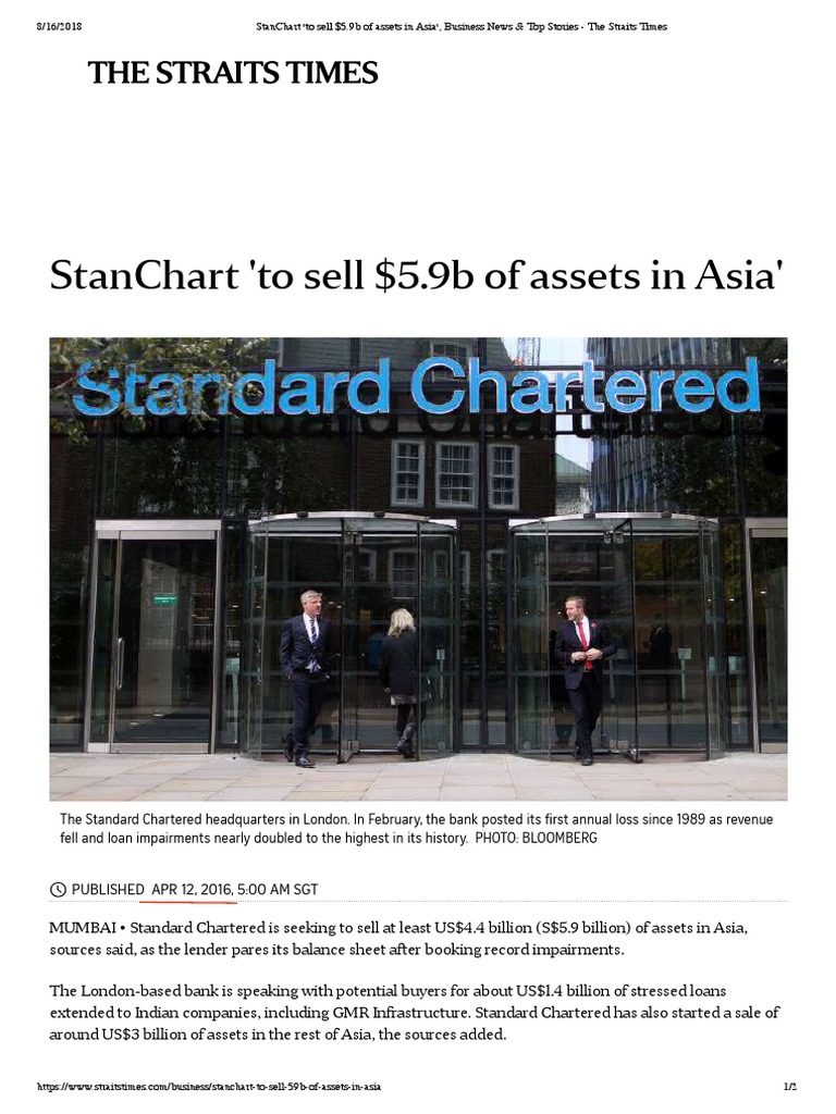 5.9 StanChart Sell 5.9b of Assets (ST2016) PDF Loans Banks