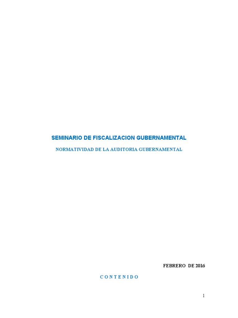 Normatividad de La Auditoria Gubernamental | PDF | Auditoría | Contralor