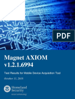 Mobile Device Acquisition Test Results: Magnet AXIOM