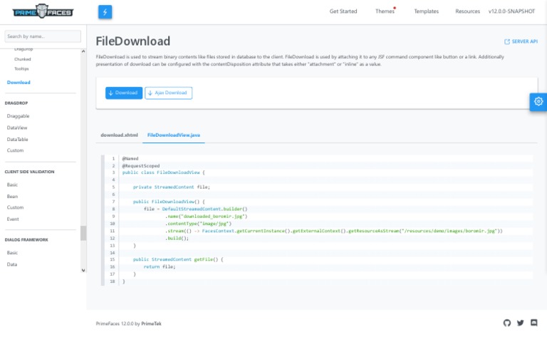PrimeFaces 12 FileDownload Tutorial | PDF | Download | System Software