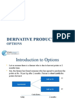 INTRODUCTION TO DERIVATIVE PRODUCTS OPTIONS