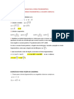 NÚMEROS COMPLEXOS FORMA TRIGONOMÉTRICA