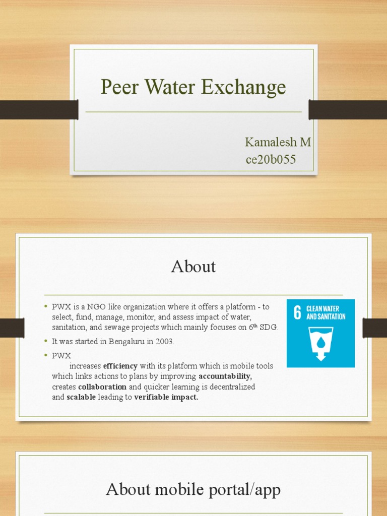 Peer Water Exchange PDF