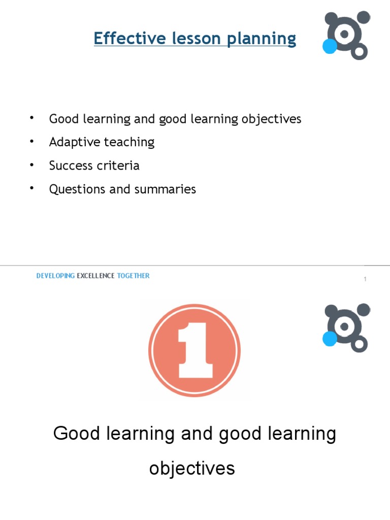 Effective Lesson Planning | PDF | Learning | Teaching Method