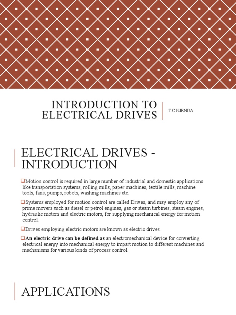 Overview of Electrical Drives Systems | PDF | Electric Motor | Machines