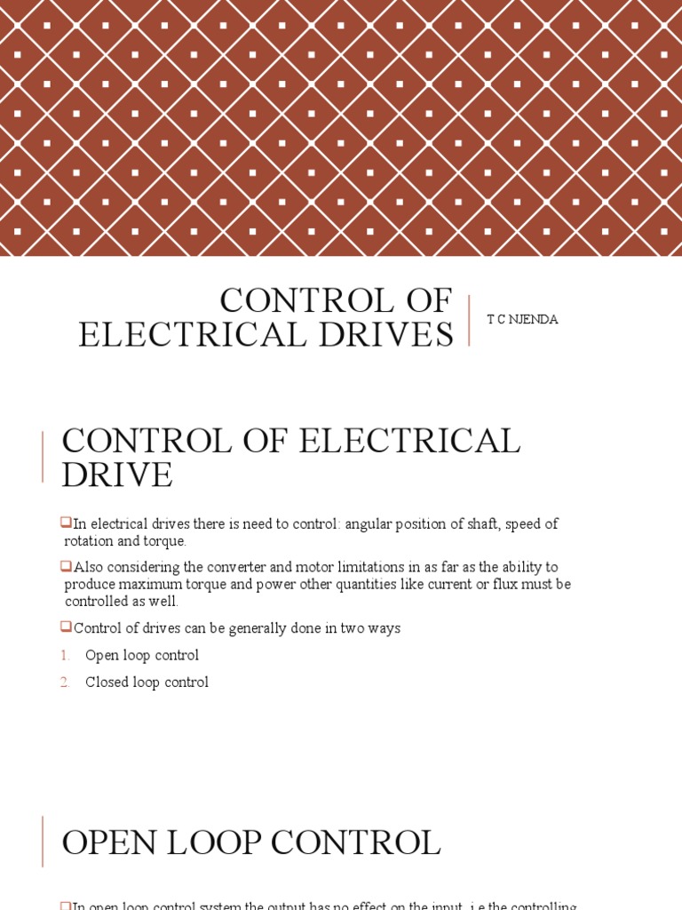 3.control of Electrical Drives PDF Electric Motor Control Theory