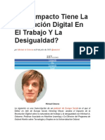 UCV TECNOCIENCIA La Revolución Digital, Trabajo Y Desigualdad TEMAS 1 Y 2